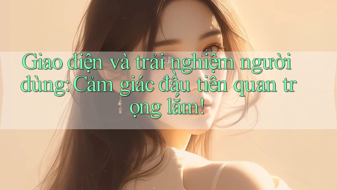 Giao diện và trải nghiệm người dùng: Cảm giác đầu tiên quan trọng lắm!