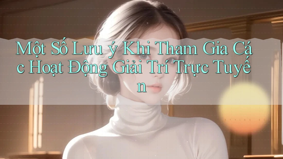 Một Số Lưu Ý Khi Tham Gia Các Hoạt Động Giải Trí Trực Tuyến Một Số Lưu Ý Khi Tham Gia Các Hoạt Động Giải Trí Trực Tuyến