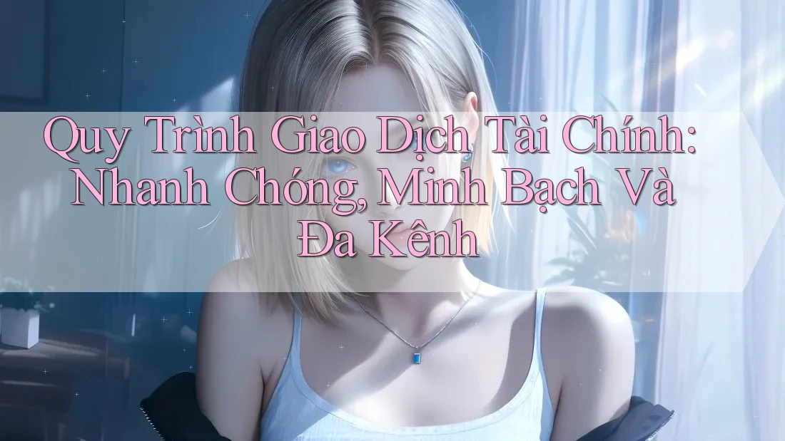 Quy Trình Giao Dịch Tài Chính: Nhanh Chóng, Minh Bạch Và Đa Kênh