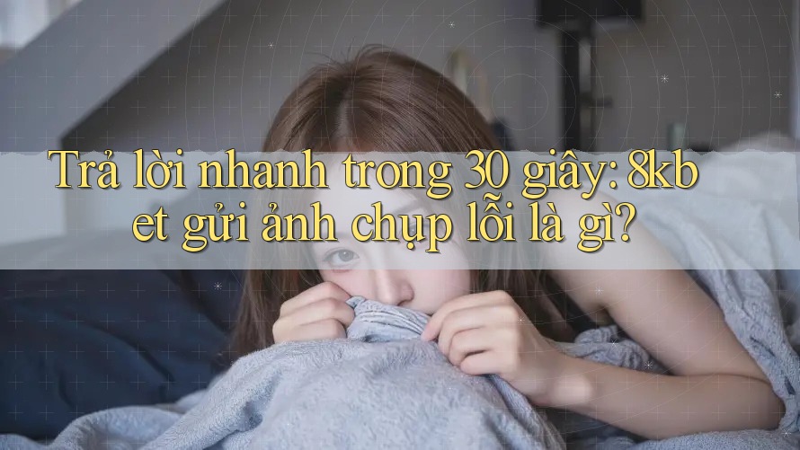 Trả lời nhanh trong 30 giây: 8kbet gửi ảnh chụp lỗi là gì?